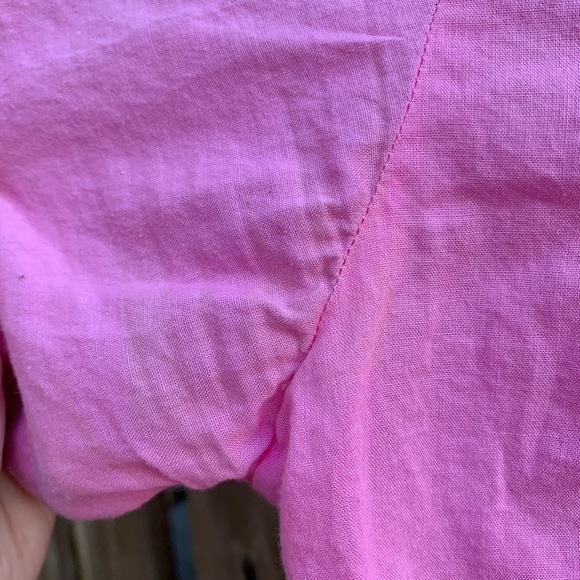 Embroidered Pink Button Down Blouse - Picture 6 of 7